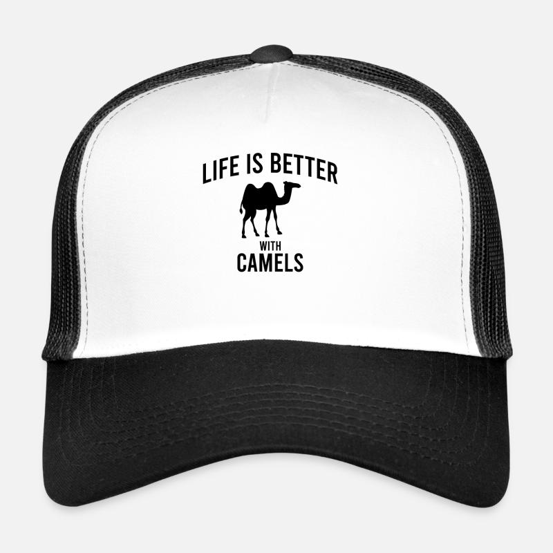 Camel Camel Saying - Trucker Cap - white/black
