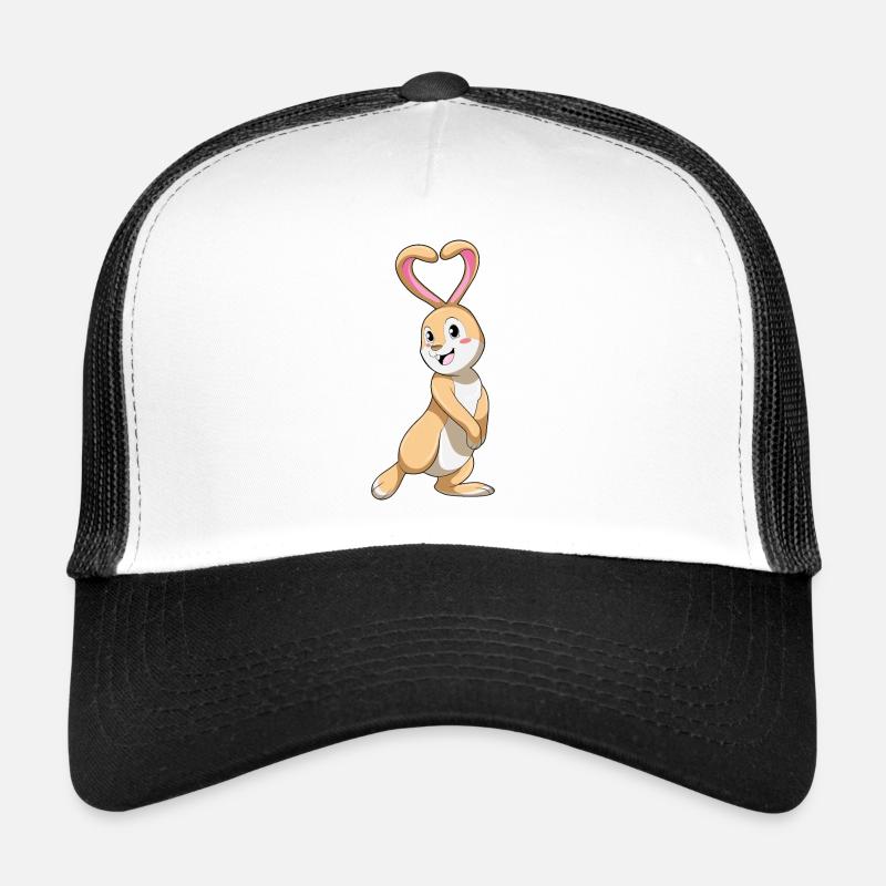 Rabbit with heart Trucker Cap