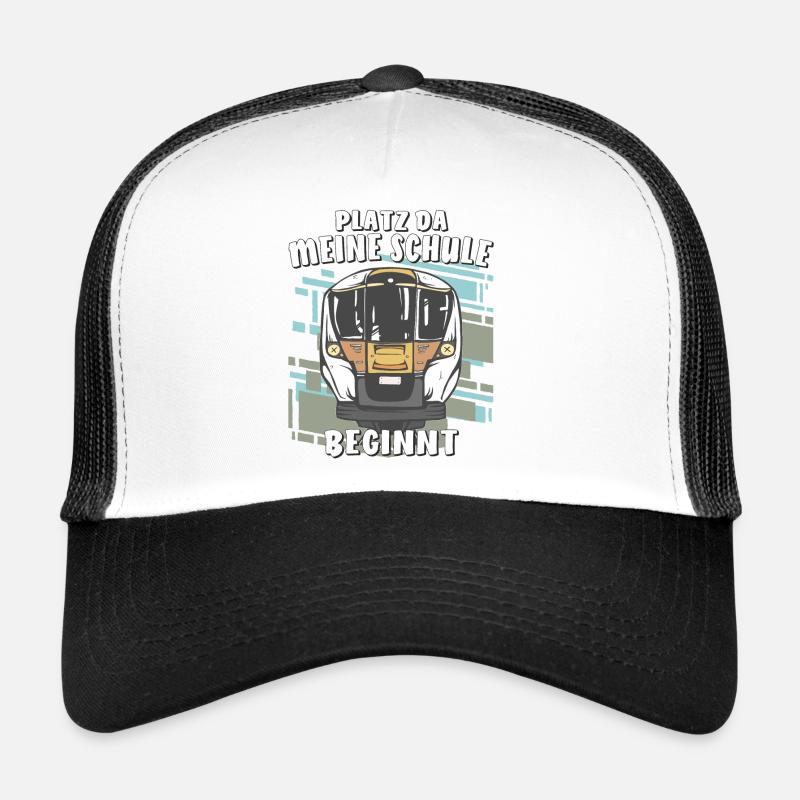 PLATZ DA MEINE SCHULE BEGINNT - Trucker Cap - Weiß/Schwarz