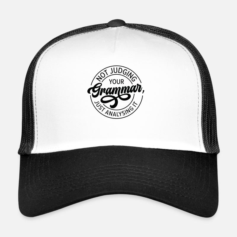 Englisch Grammatik Polizei Lehrer Student Trucker Cap