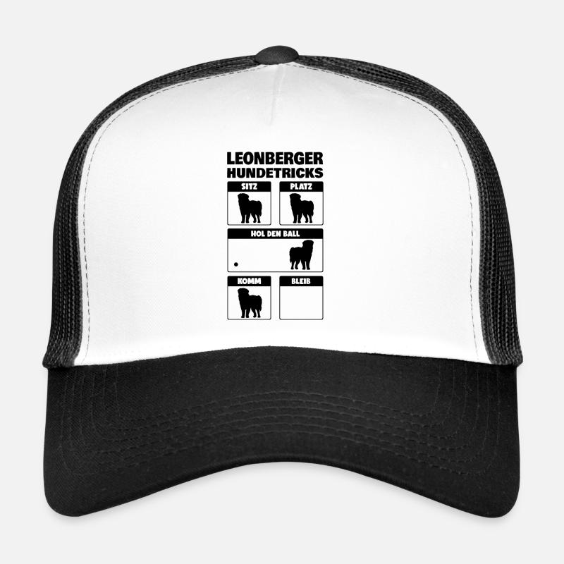 Leonberger Hundetricks - Trucker Cap - Weiß/Schwarz