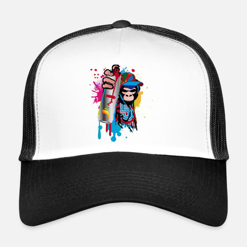 sprayer gorille d’art de rue cool dans le style graffiti Casquette trucker 