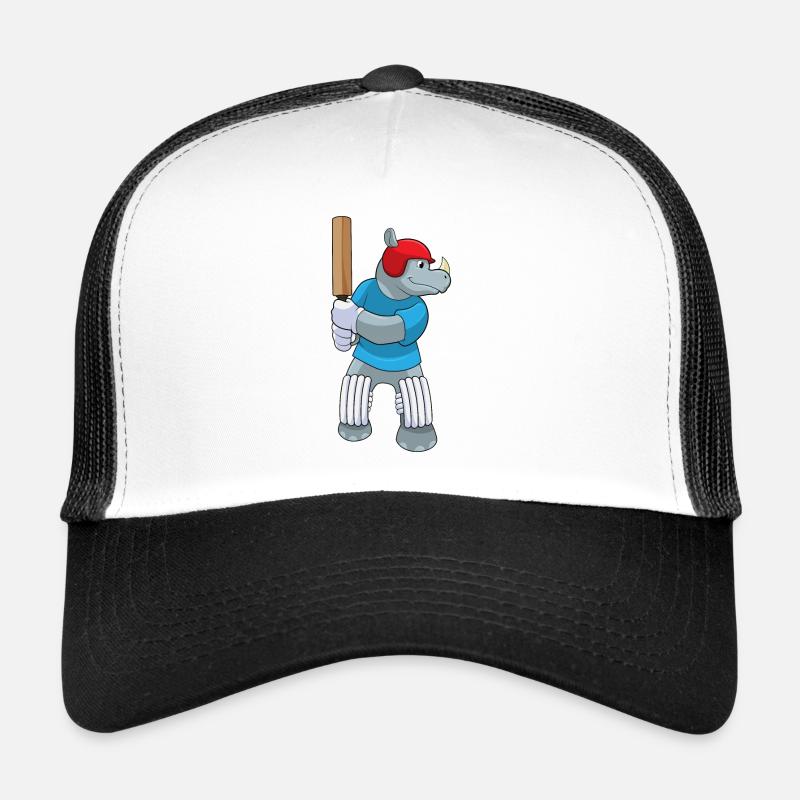 Rhino cricket avec batte de cricket Casquette trucker 
