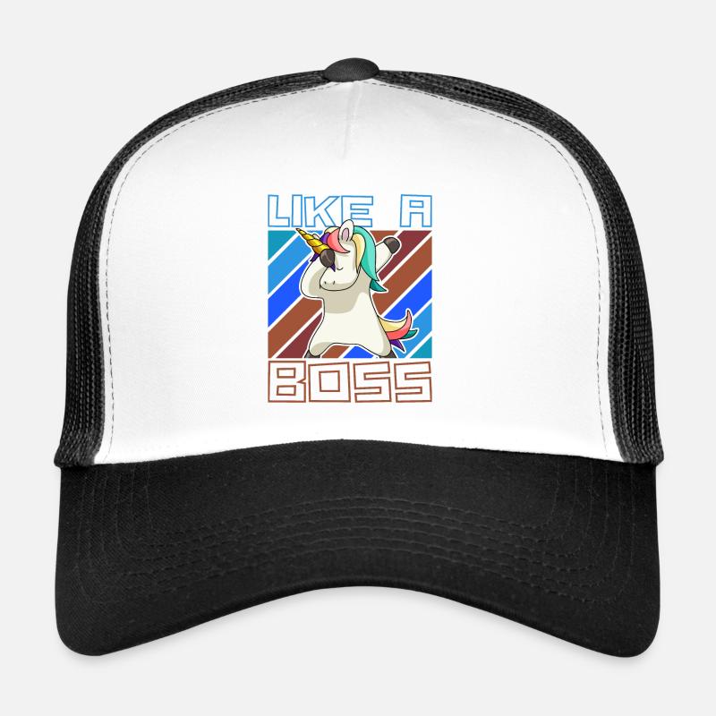 Comme un patron - Drôle de licorne Dabbing Saying Casquette trucker 