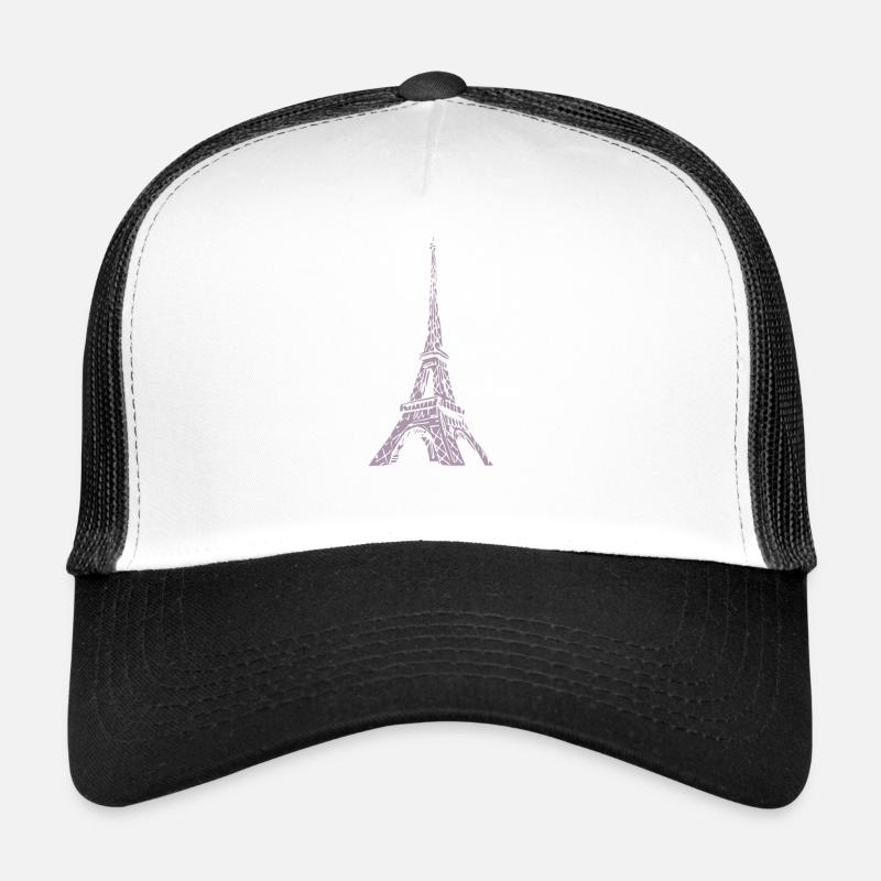 Paris Eiffelturm - Trucker Cap - Weiß/Schwarz