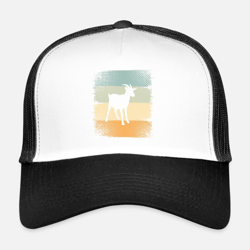 Ziege - Trucker Cap - Weiß/Schwarz