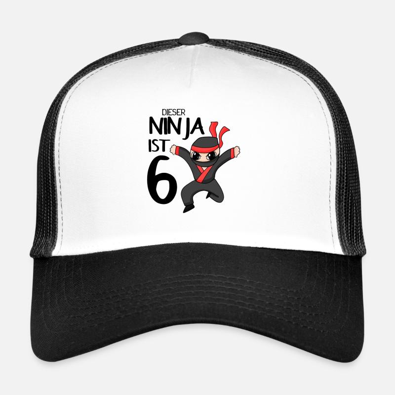 6 Jahre Junge Ninja - 6 Geburtstag - Ich bin 6 Trucker Cap