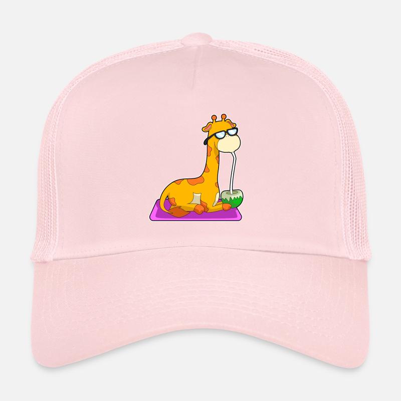 Giraffe with coconut Trucker Cap