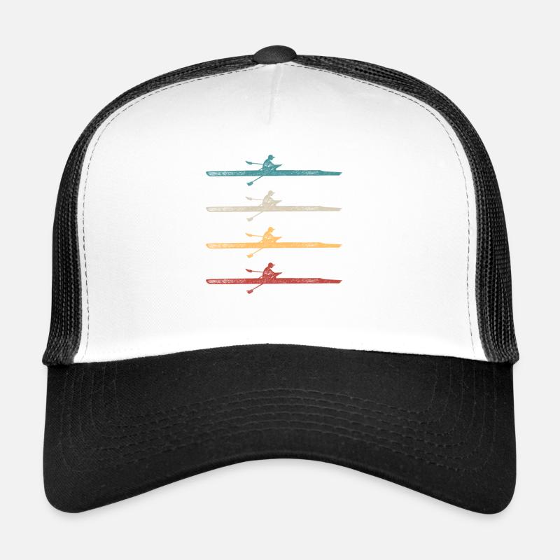 Rudern Ruderer Ruderboot Vintage - Trucker Cap - Weiß/Schwarz