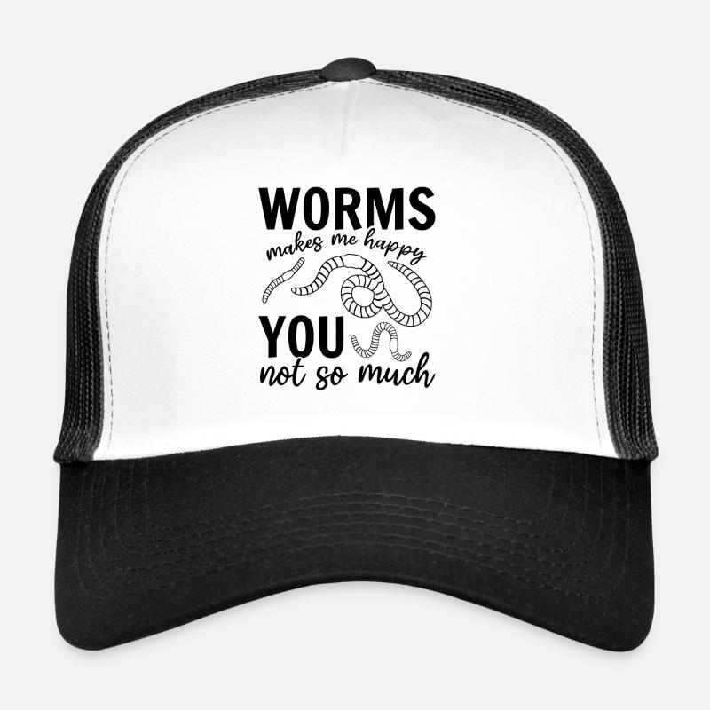 Worms me rend heureux vous pas tellement - Casquette trucker 