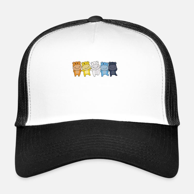 Aroace Flag Pride LGBTQ süße Hippo Trucker Cap