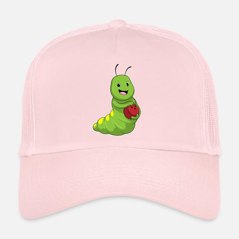 Raupe beim Bowling mit Bowlingkugel Trucker Cap