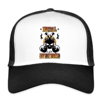 metal is for everyone,Rock Kleidung,Rock Musik - Trucker Cap - Weiß/Schwarz - Vorne