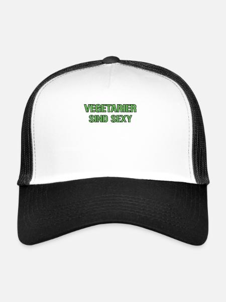 Vegetarier Spruch - Trucker Cap - Weiß/Schwarz