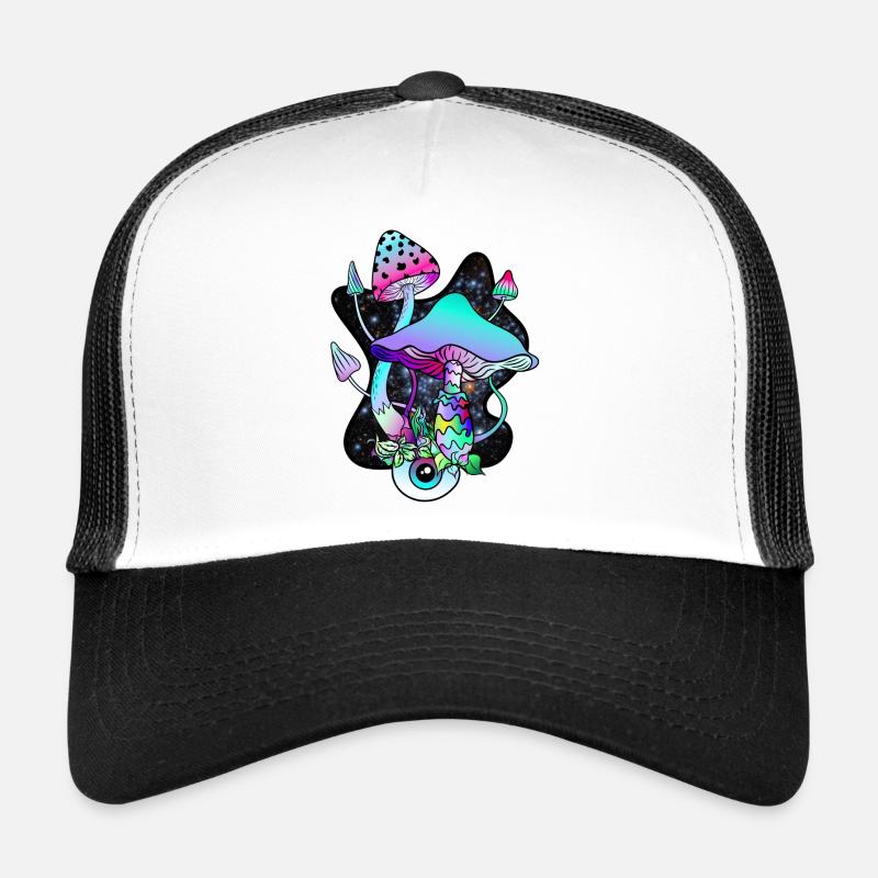 Magic Mushroom Eye Psychedelic Mushroom Art Trucker Cap