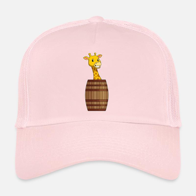 Giraffe with barrel Trucker Cap