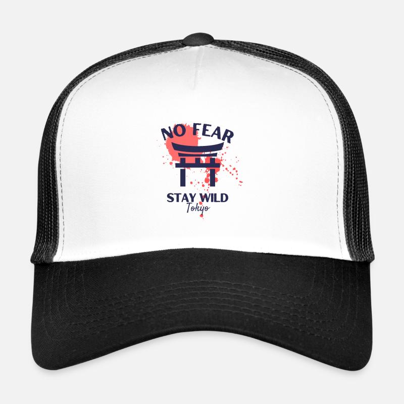 Design japonais avec texte sans crainte combiné Casquette trucker 