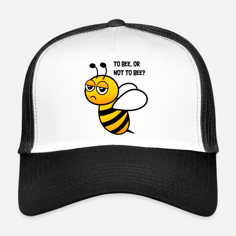 Bee Confused Drôle Graphique - Casquette trucker  - blanc/noir