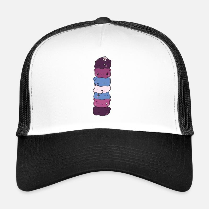 Drapeau non conforme Pride LGBTQ hippopotame doux Casquette trucker 
