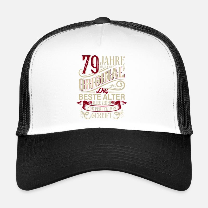 79. Geburtstag Vintage Retro - Trucker Cap - Weiß/Schwarz
