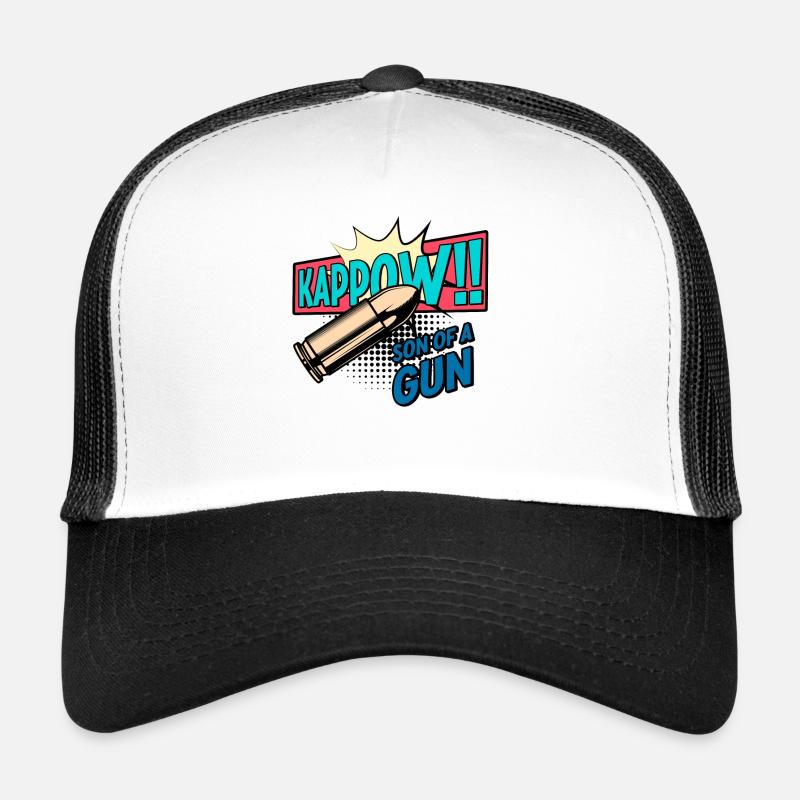 Kappow Bullets Gun Explosion Big bang Esthétique Casquette trucker 