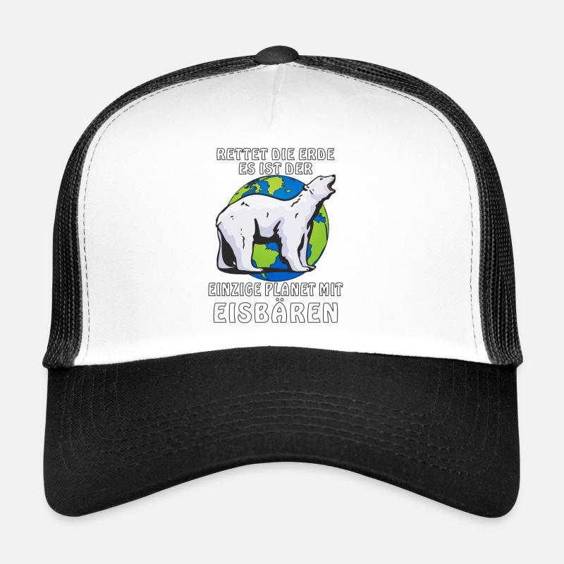 ES IST DER EINZIGE PLANET MIT EISBÄREN - Trucker Cap - Weiß/Schwarz
