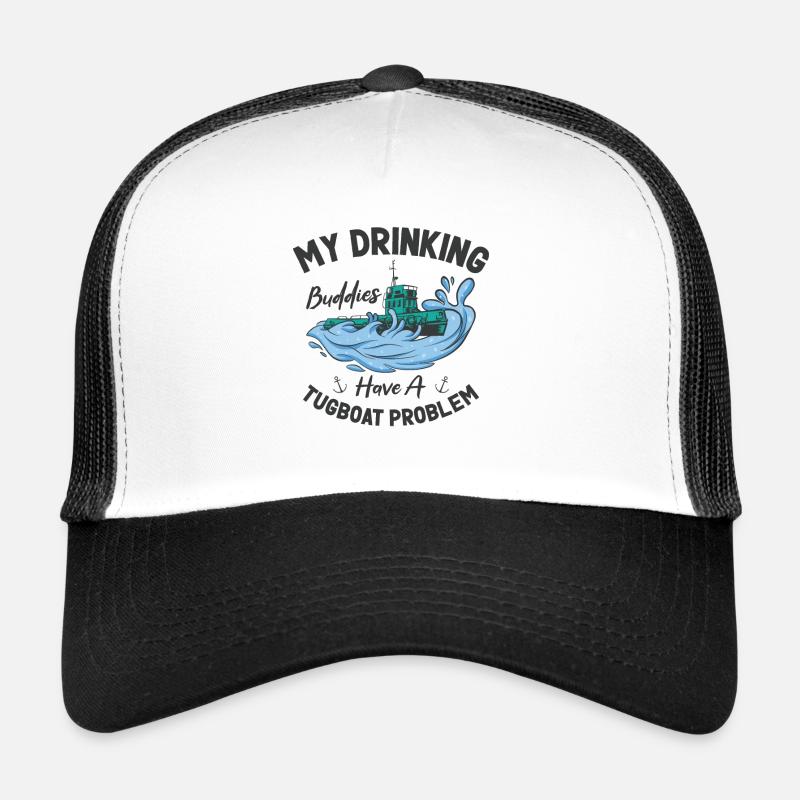 Tugboat Drinking Buddies Alkohol Tugboat Captain Trucker Cap