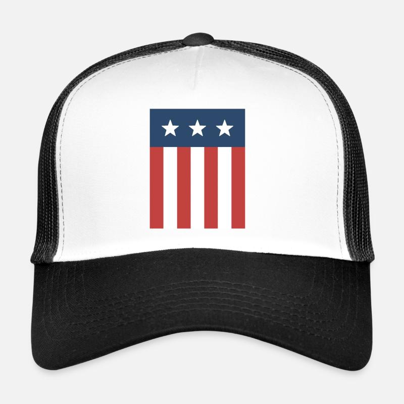 Drapeau des étoiles et des rayures Casquette trucker 