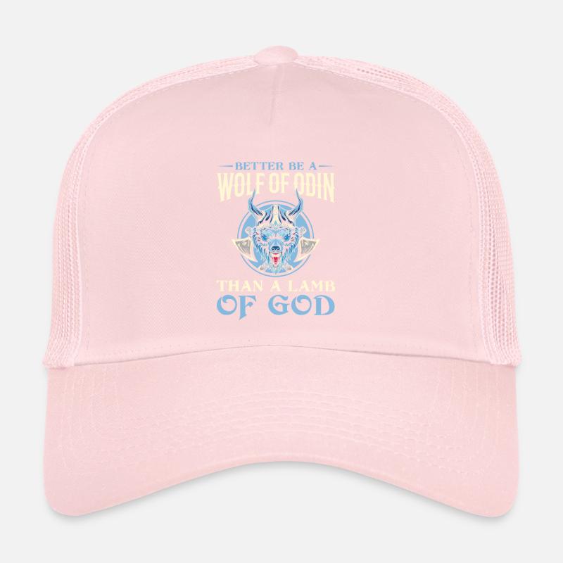 Lieber Ein Wolf Von Odin Als Eine Leuchte Gottes Trucker Cap