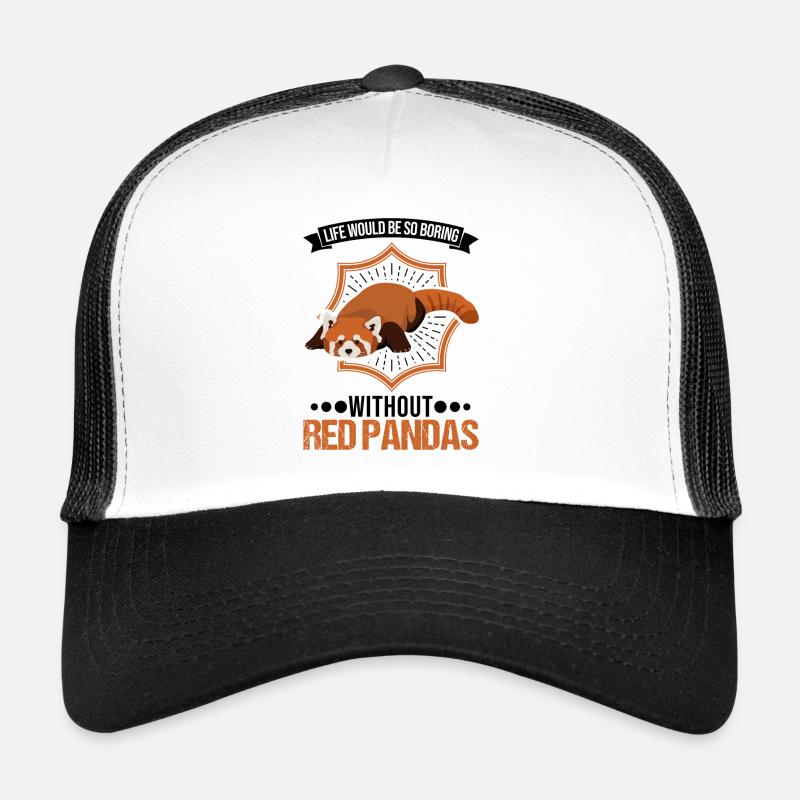Panda Rouge Cadeau Chat Ours Panda Rouge Casquette trucker 
