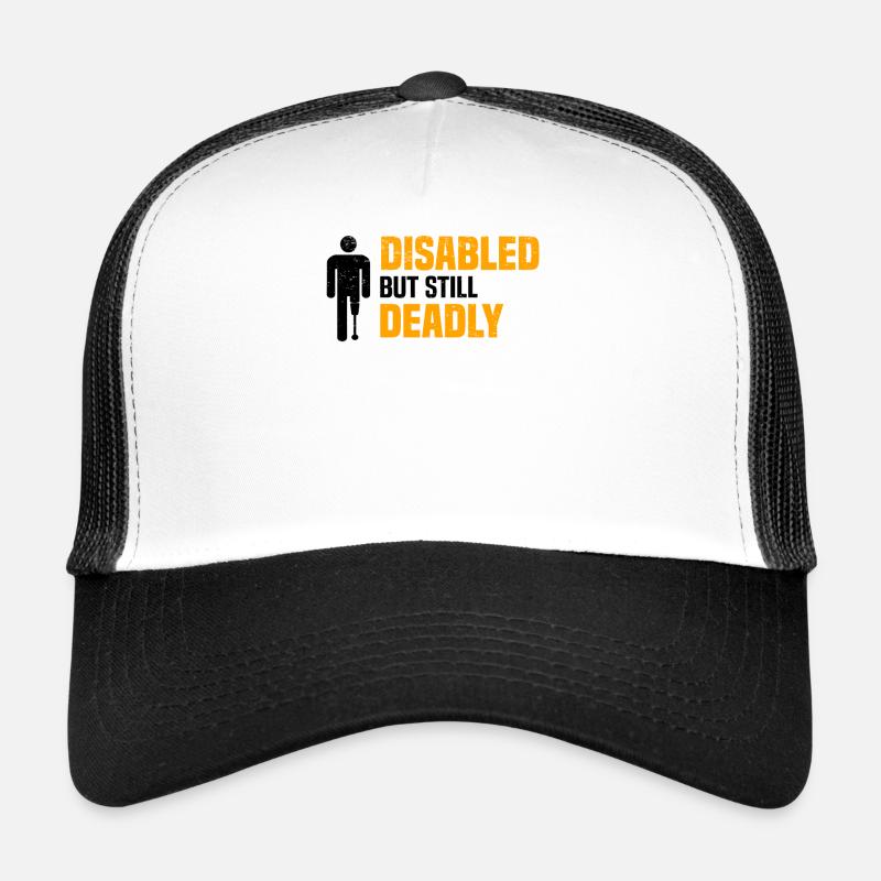 Amputiert Invalide Prothese Handicap Rollstuhl Trucker Cap