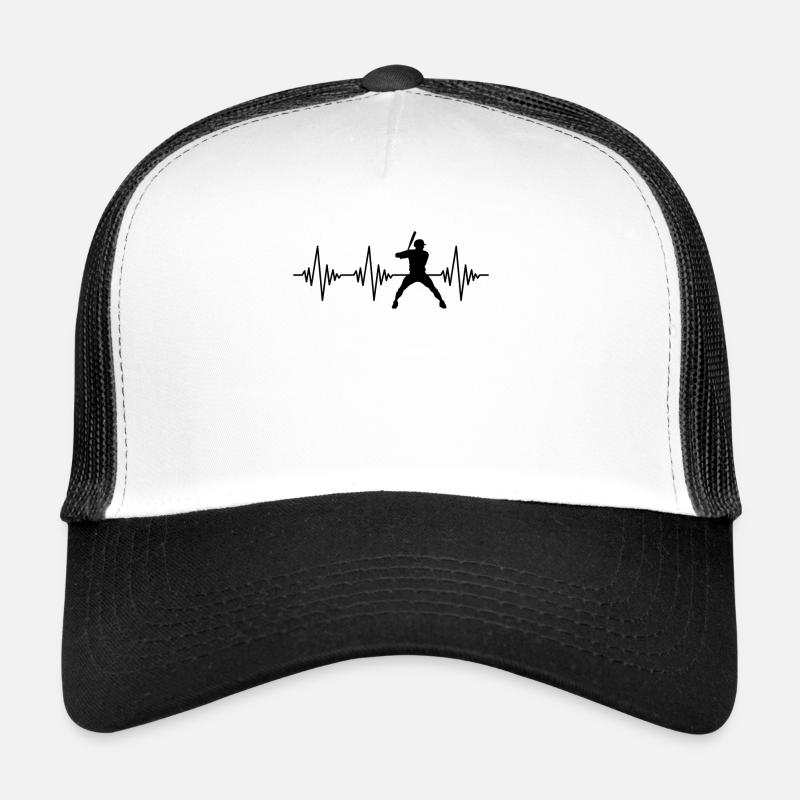 Baseball Heartbeat Trucker Cap