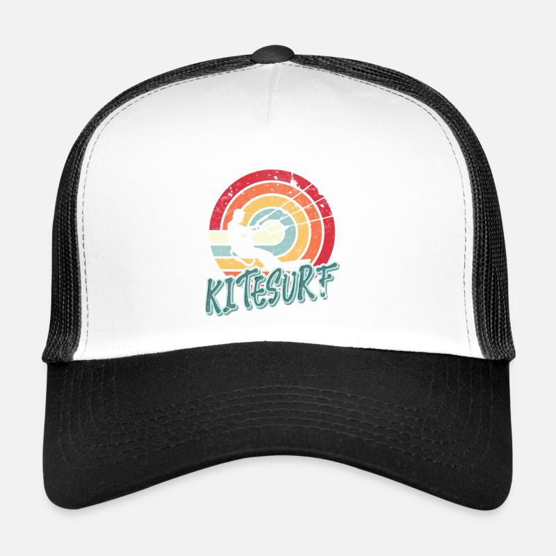 Kitesurfen Kitesurf Kitesurfer Kiteboard - Trucker Cap - Weiß/Schwarz