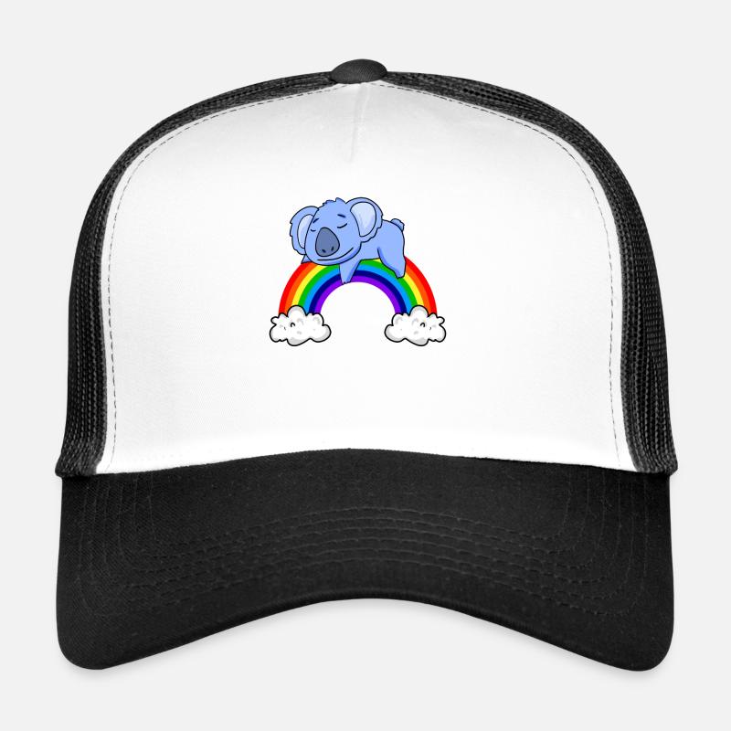 Rainbow Koala - Trucker Cap - white/black