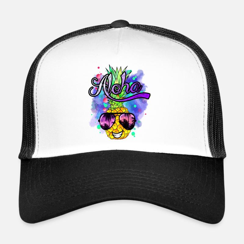 drôle d’ananas frais et coloré Casquette trucker 