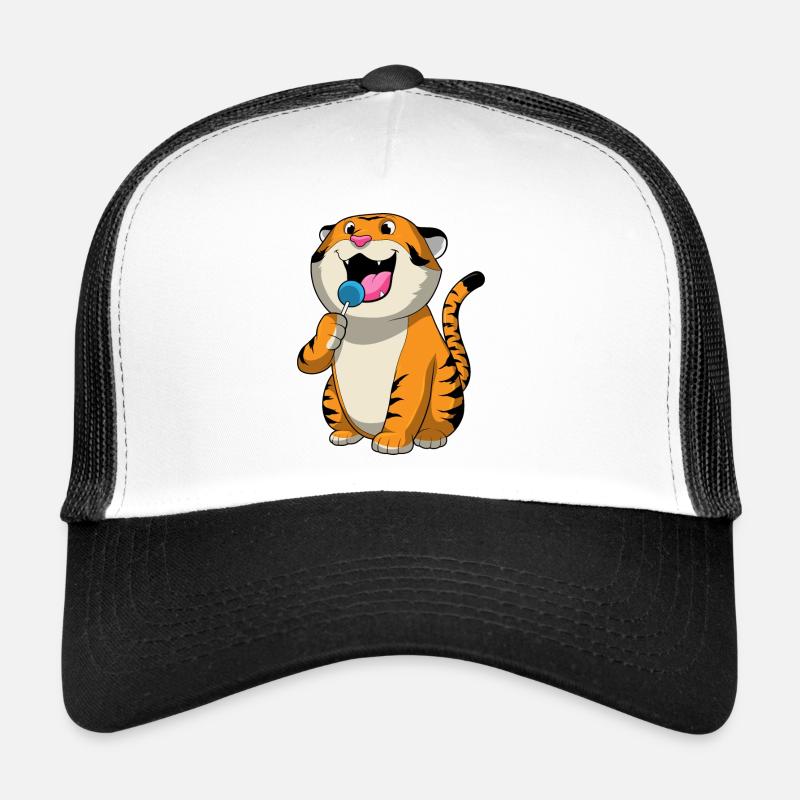 Tiger mit Lutscher Trucker Cap