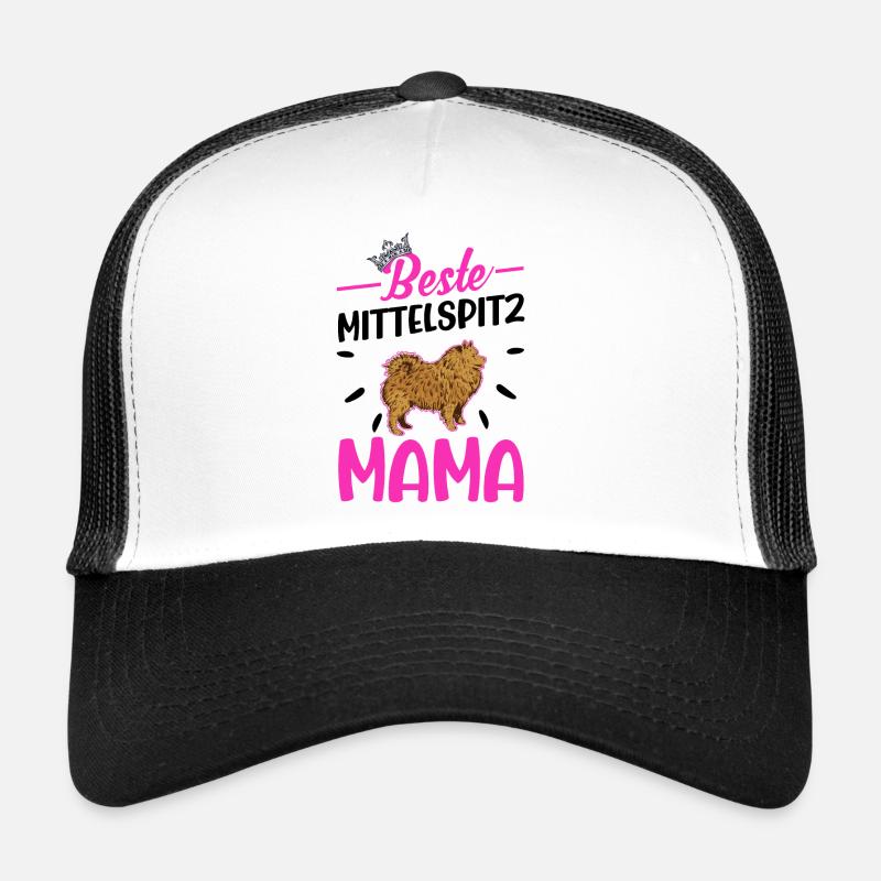 Beste Mittelspitz Mama - Trucker Cap - Weiß/Schwarz