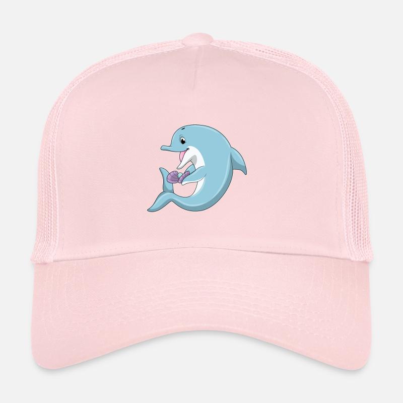 Dolphin with pearl Trucker Cap