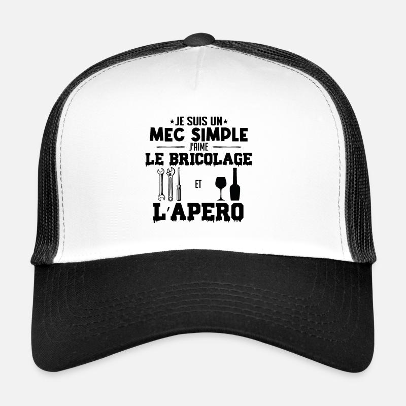 Mec simple aime le bricolage et l'apéro mécano Casquette trucker 
