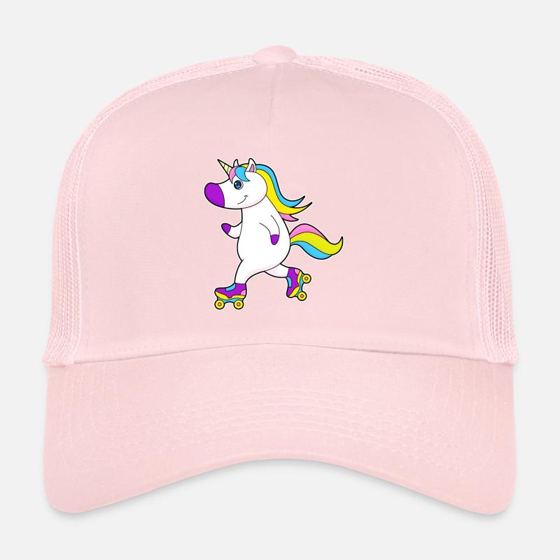 Einhorn beim Inline skating mit Rollschuhe Trucker Cap