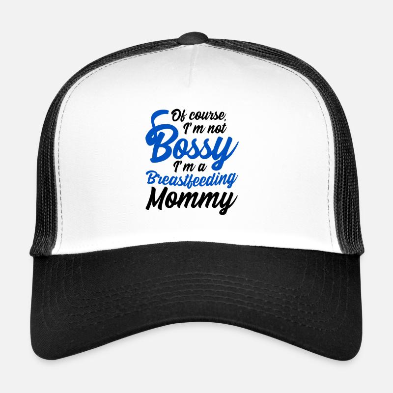 Stillen Bossy Stillende Mutter normalisiert - Trucker Cap - Weiß/Schwarz
