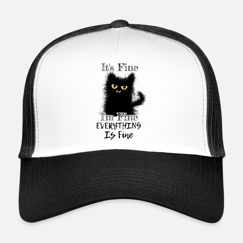 Je vais bien Tout va bien Wuschelige Chat Casquette trucker 