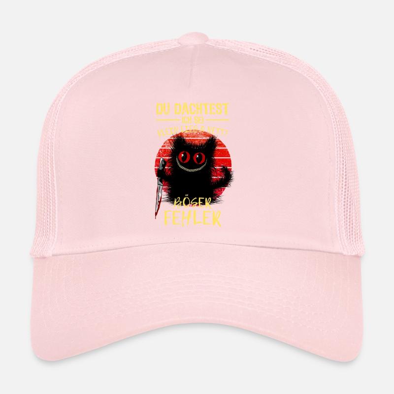 Böser Fehler Grinsekatze Verrückte Katze Messer Trucker Cap