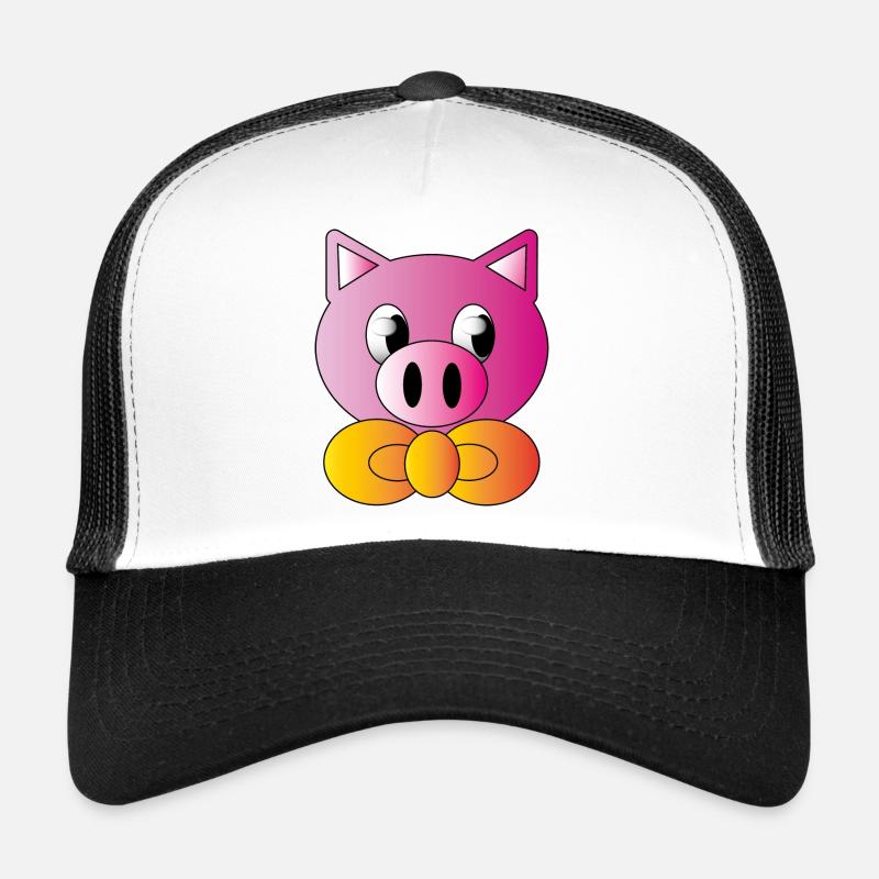 Schwein mit Brötchenbinde Trucker Cap