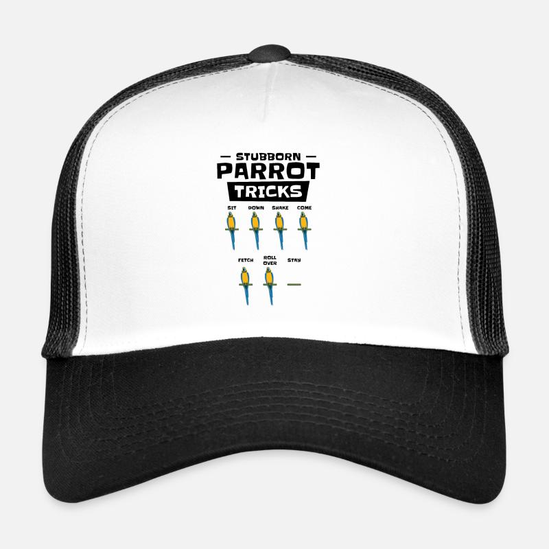 Ara Birdnerd Pet Tricks Perroquet persistant Casquette trucker 