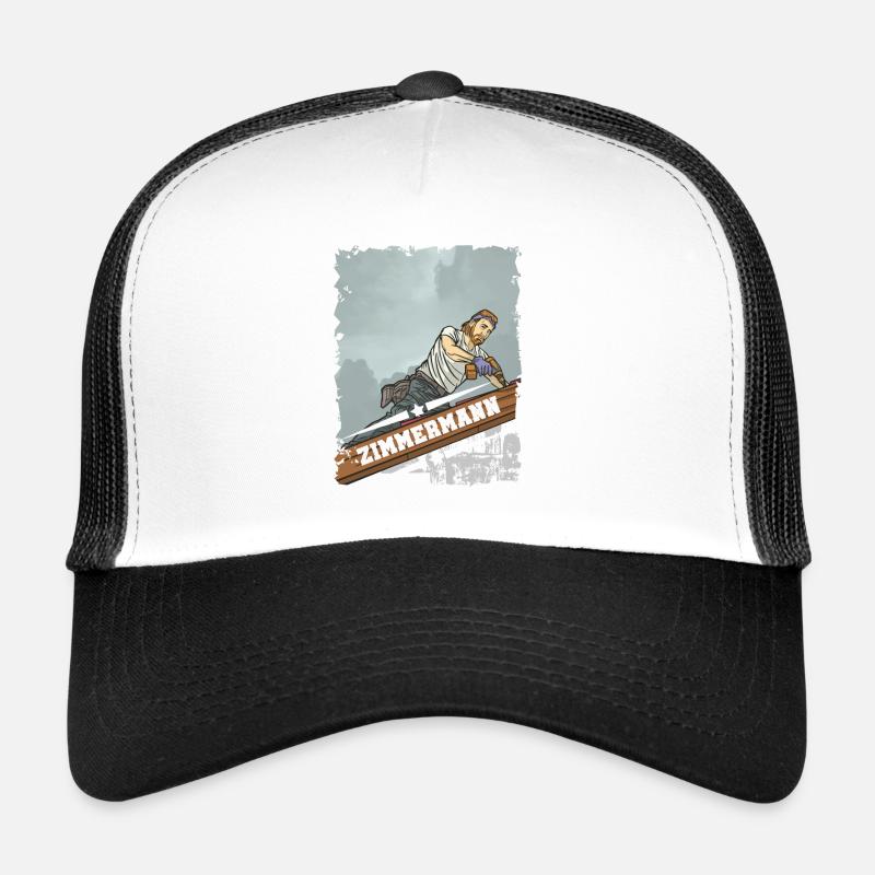 Couvreur Zimmermann Boiserie Toit de scie circulaire Casquette trucker 