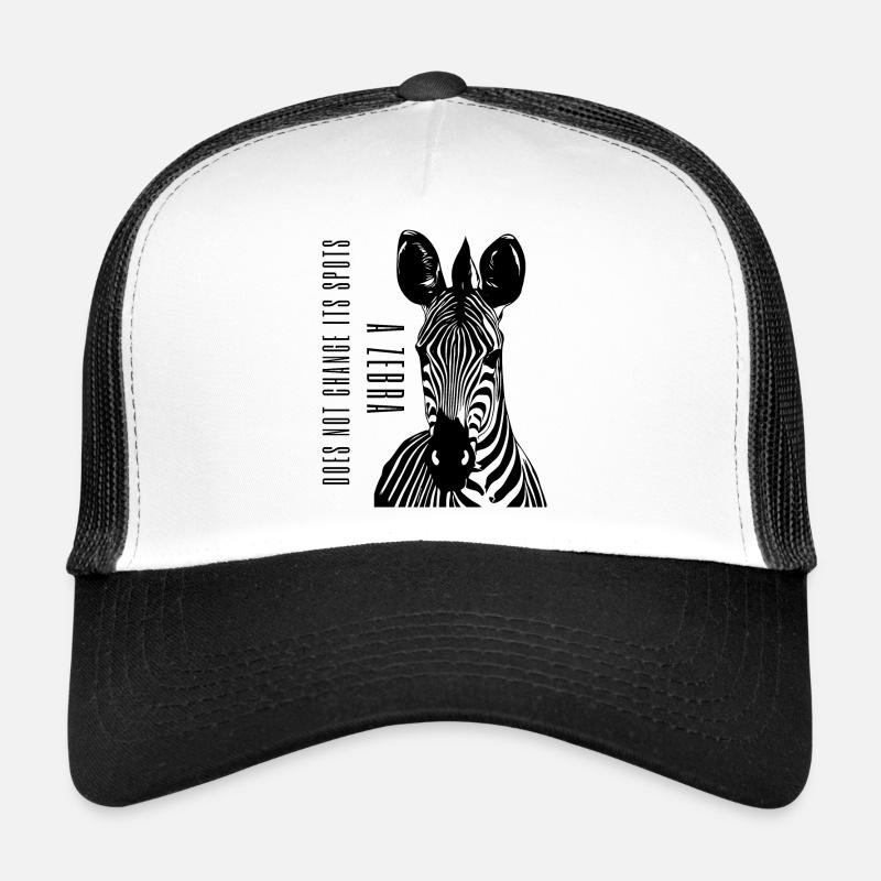 A Zebra Does Not Change Its Spots - Trucker Cap - white/black