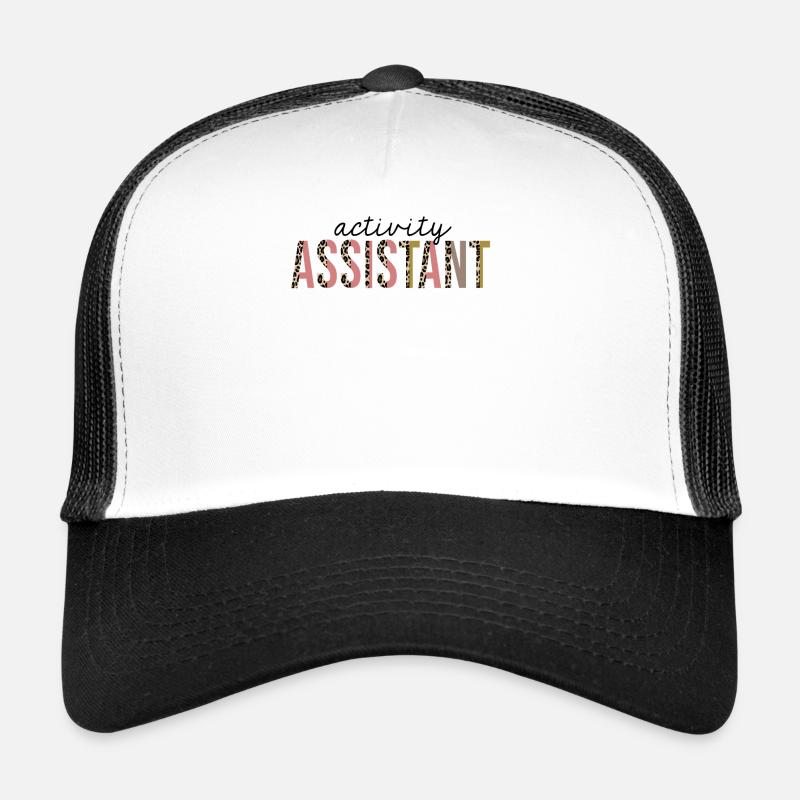 Activity Assistant Leopard Print Funny Trucker Cap