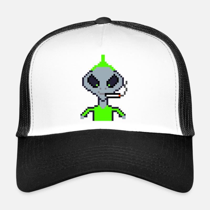 Pixel Alien « Fumer Iro » Casquette trucker 