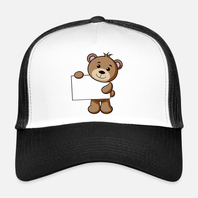 Teddy Schild - Trucker Cap - Weiß/Schwarz
